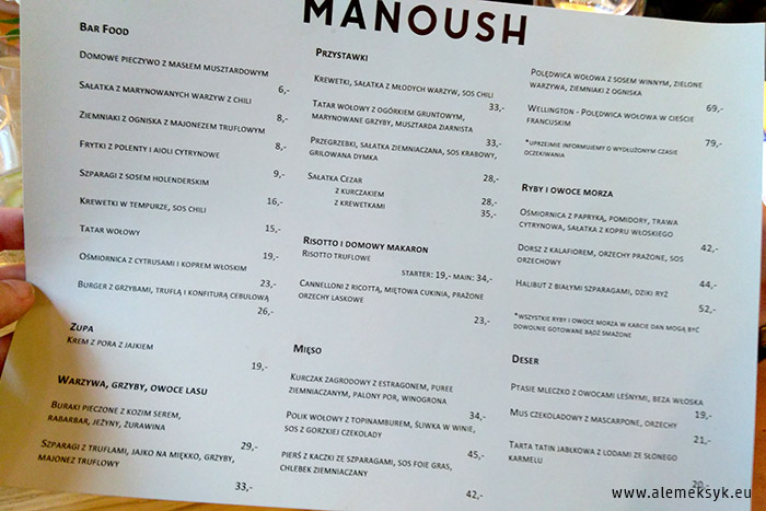 manoush menu