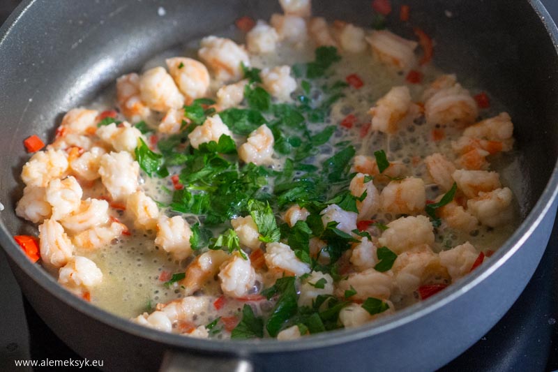 pappardelle z krewetkami 12