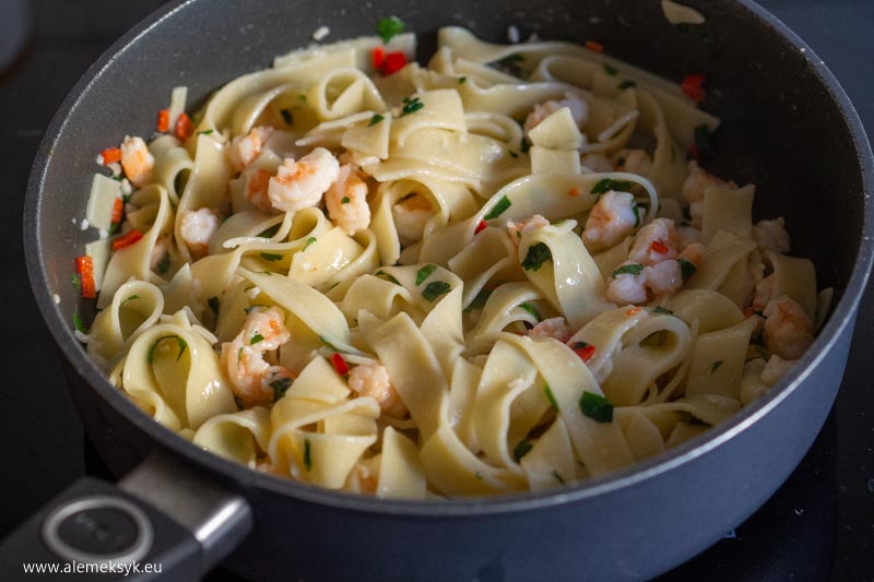 pappardelle z krewetkami 14