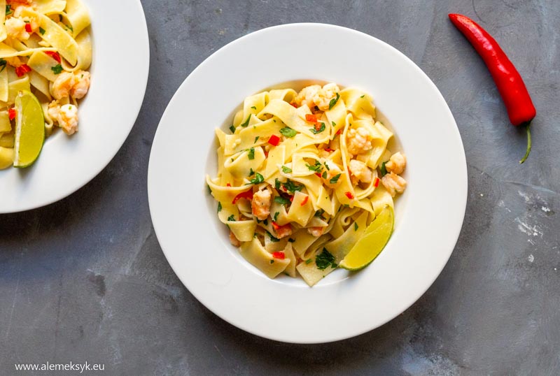 pappardelle z krewetkami 15