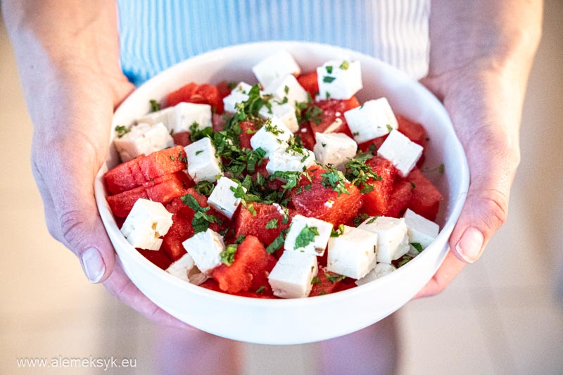 salatka z arbuza feta mieta 7