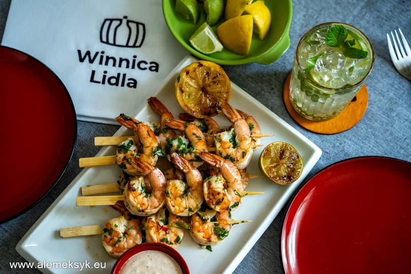 grillowane krewetki po karaibsku w rumie 29